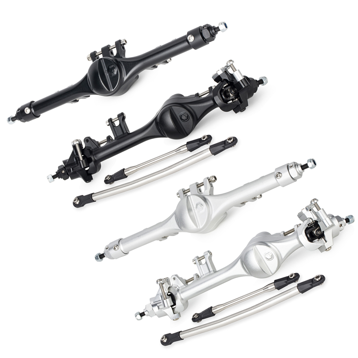 Rc Crawler Axle Parts - Zestaw Prostych Osi CNC Aluminiowych Przednich