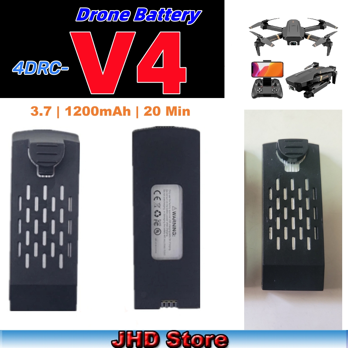 Drone Rc V4 - JHD Bateria 4DRC V4 Bateria 3.7V