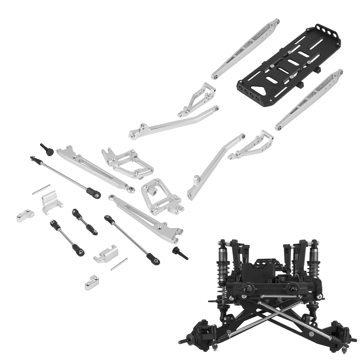Rc Crawler Axle Parts - Aluminiowy zestaw zawieszenia SCX10 II Twin