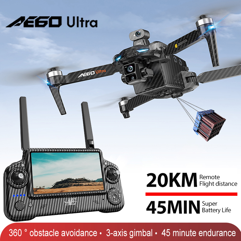 Drone Rc With Screen - Profesjonalny dron AE60 GPS z kamerą
