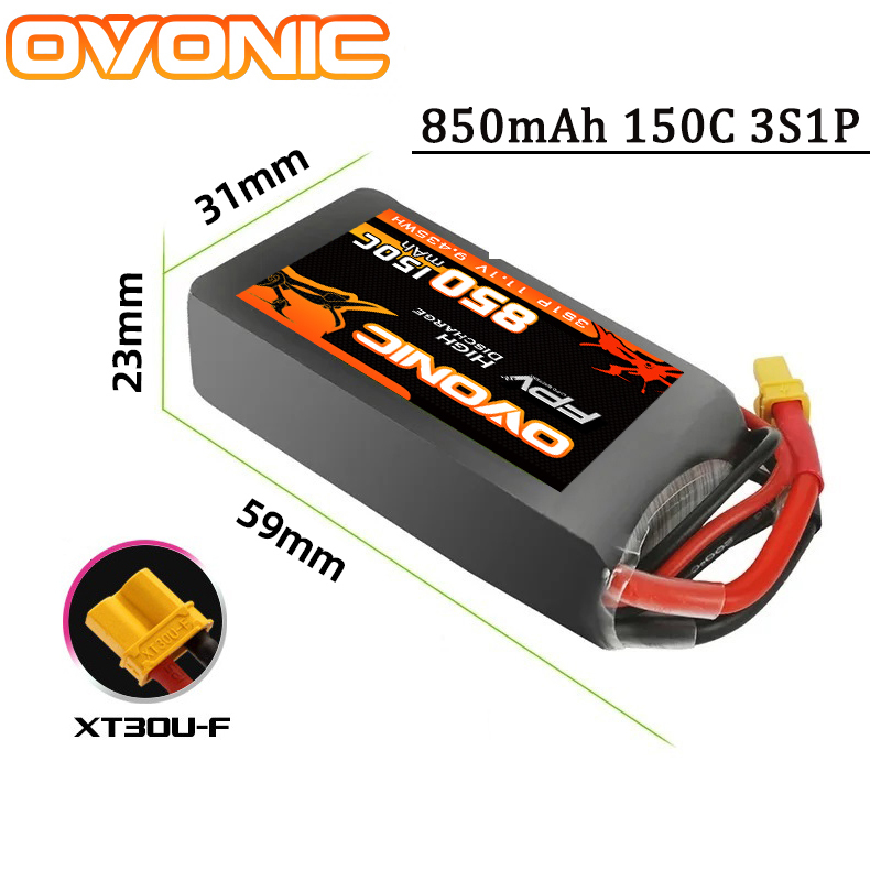 Drone Zll Rc - Akumulator Lipo OVONIC 850mAh 11.1V 95C