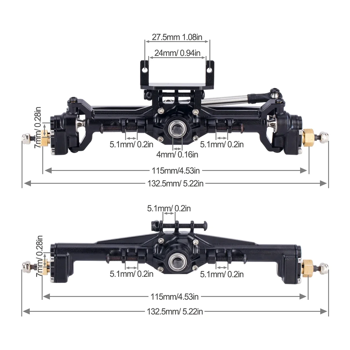 Aluminiowe osie portalowe CNC  – Rc Crawler Axle Parts recenzja i cena