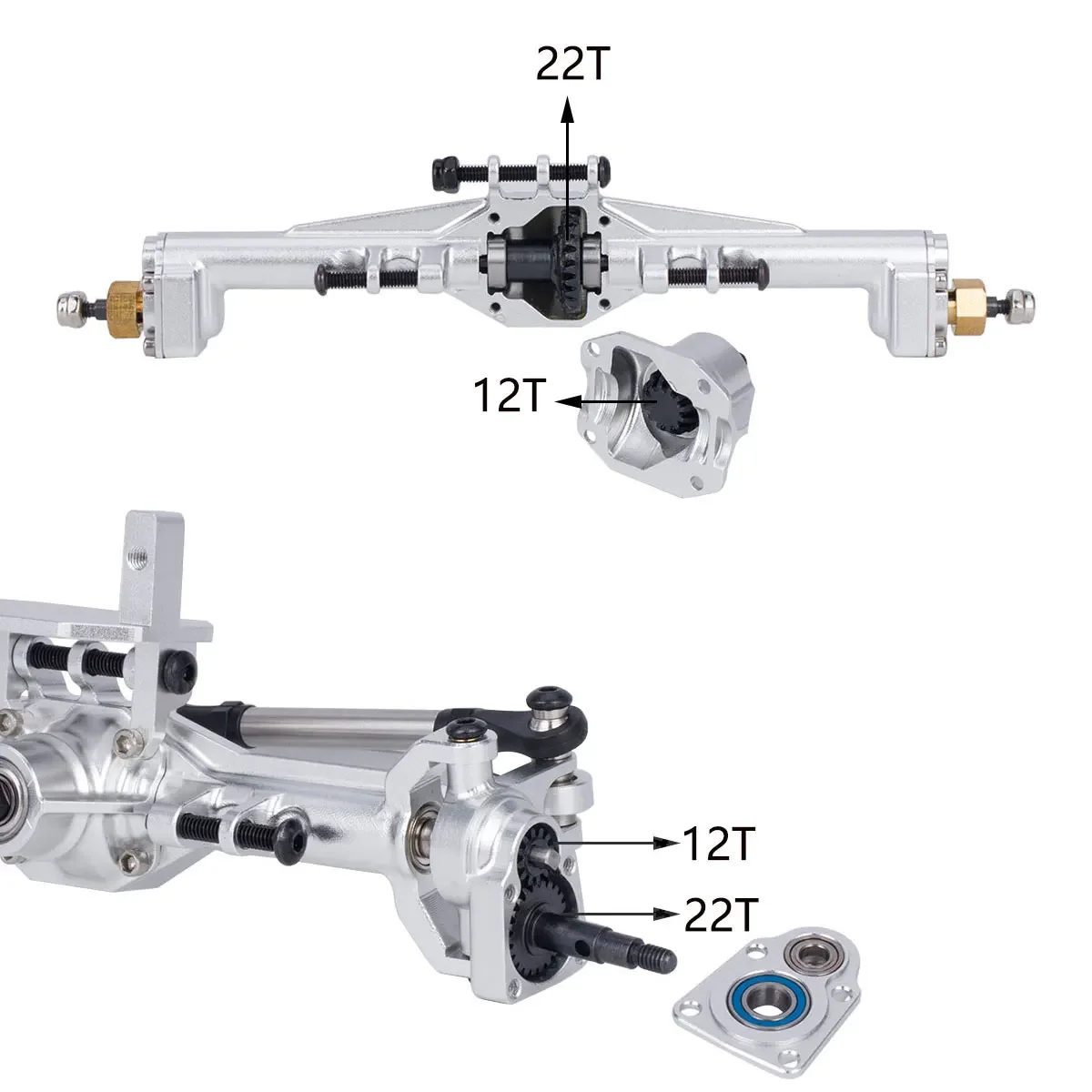 Aluminiowe osie portalowe CNC  – Rc Crawler Axle Parts recenzja i cena
