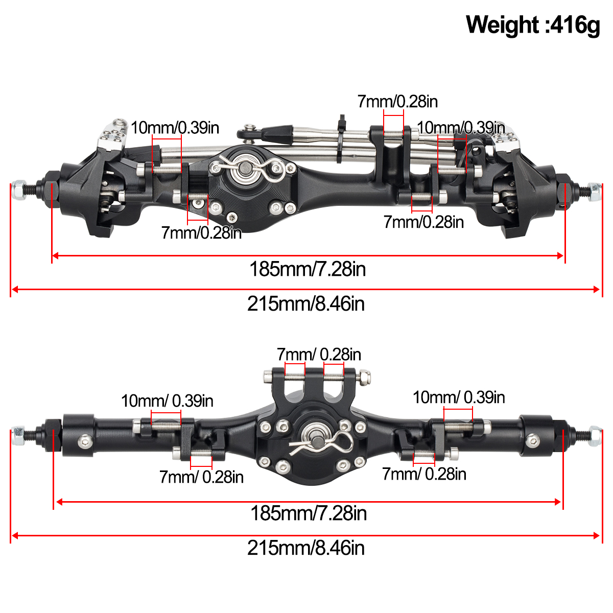 Zestaw Prostych Osi CNC Alumin – Rc Crawler Axle Parts recenzja i cena