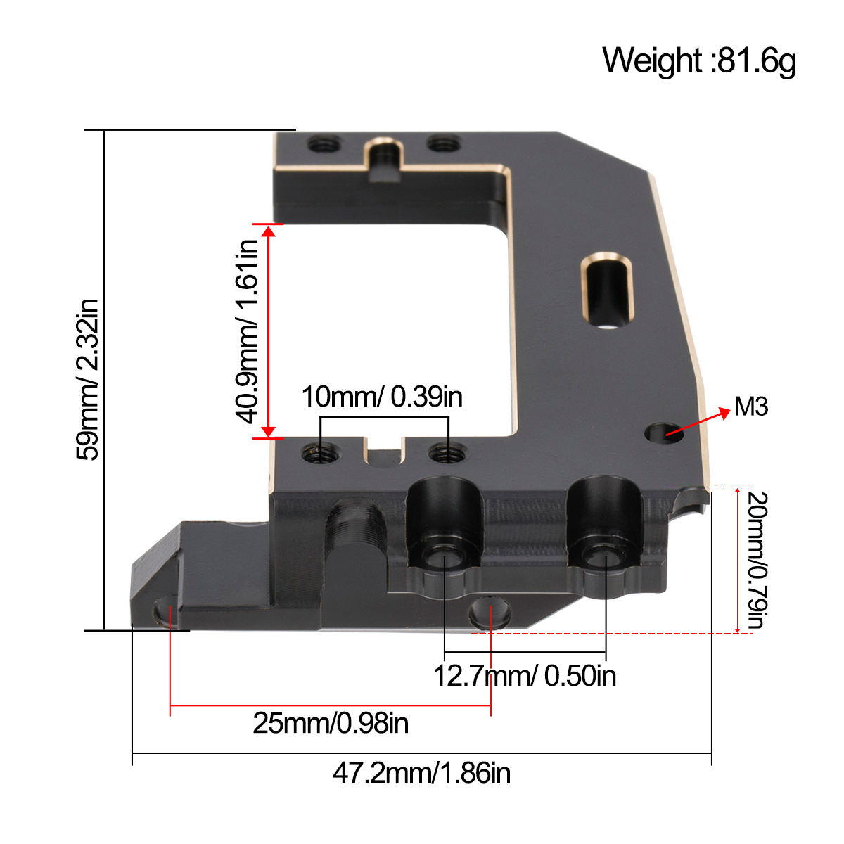 Obrabiany na maszynie mosiężny – Rc Crawler Axle Parts recenzja i cena
