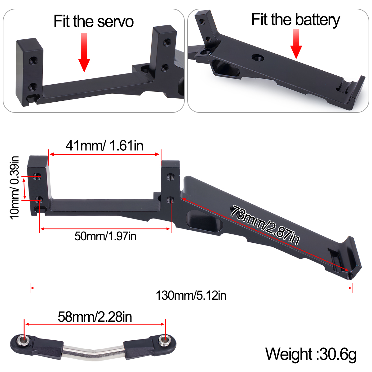 1 szt. Aluminiowy uchwyt serwa – Rc Crawler Axle Parts recenzja i cena