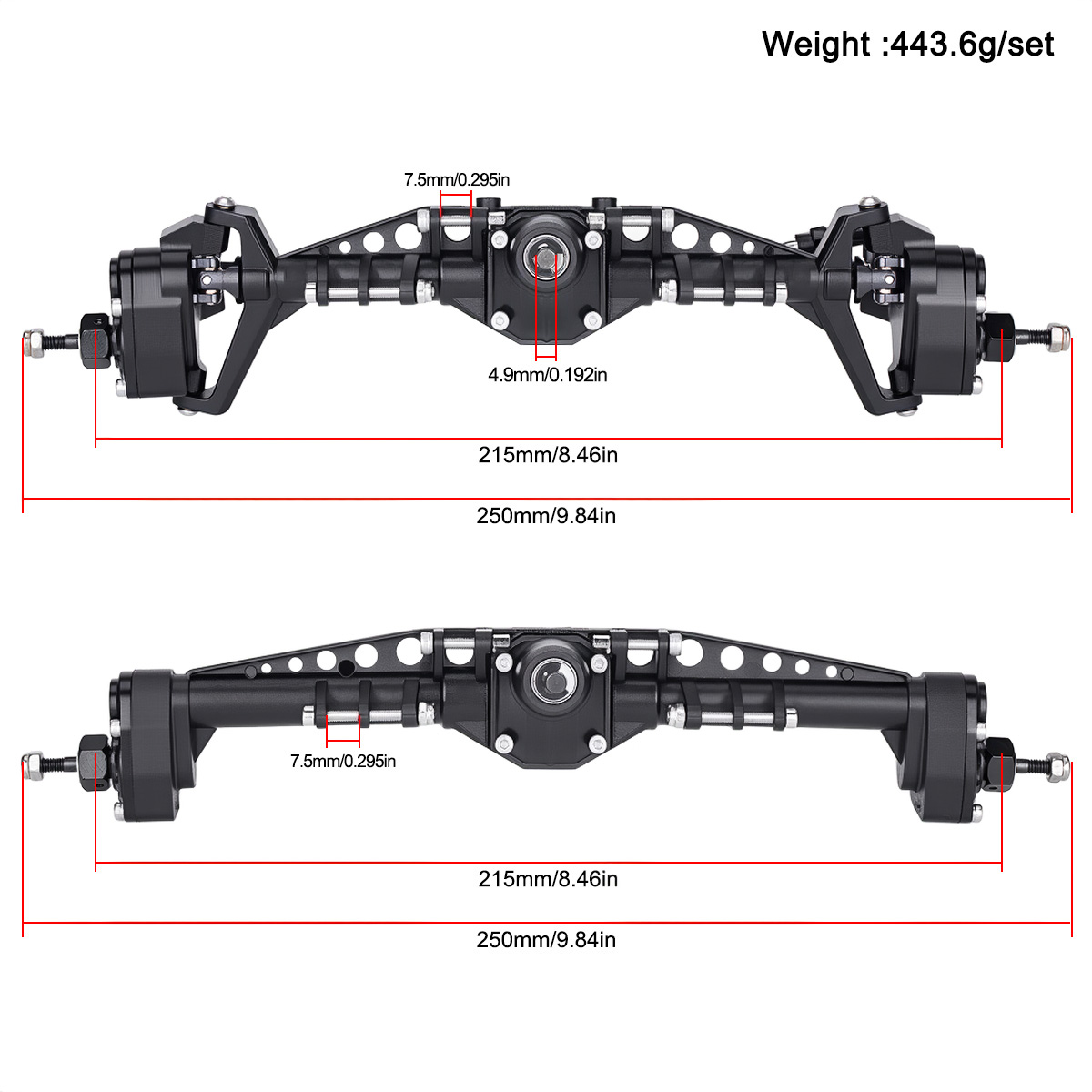 Przednie i tylne plastikowe os – Rc Crawler Axle Parts recenzja i cena