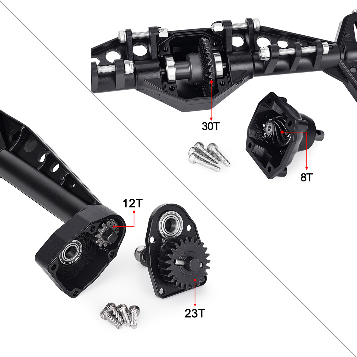 Przednie i tylne plastikowe os – Rc Crawler Axle Parts recenzja i cena